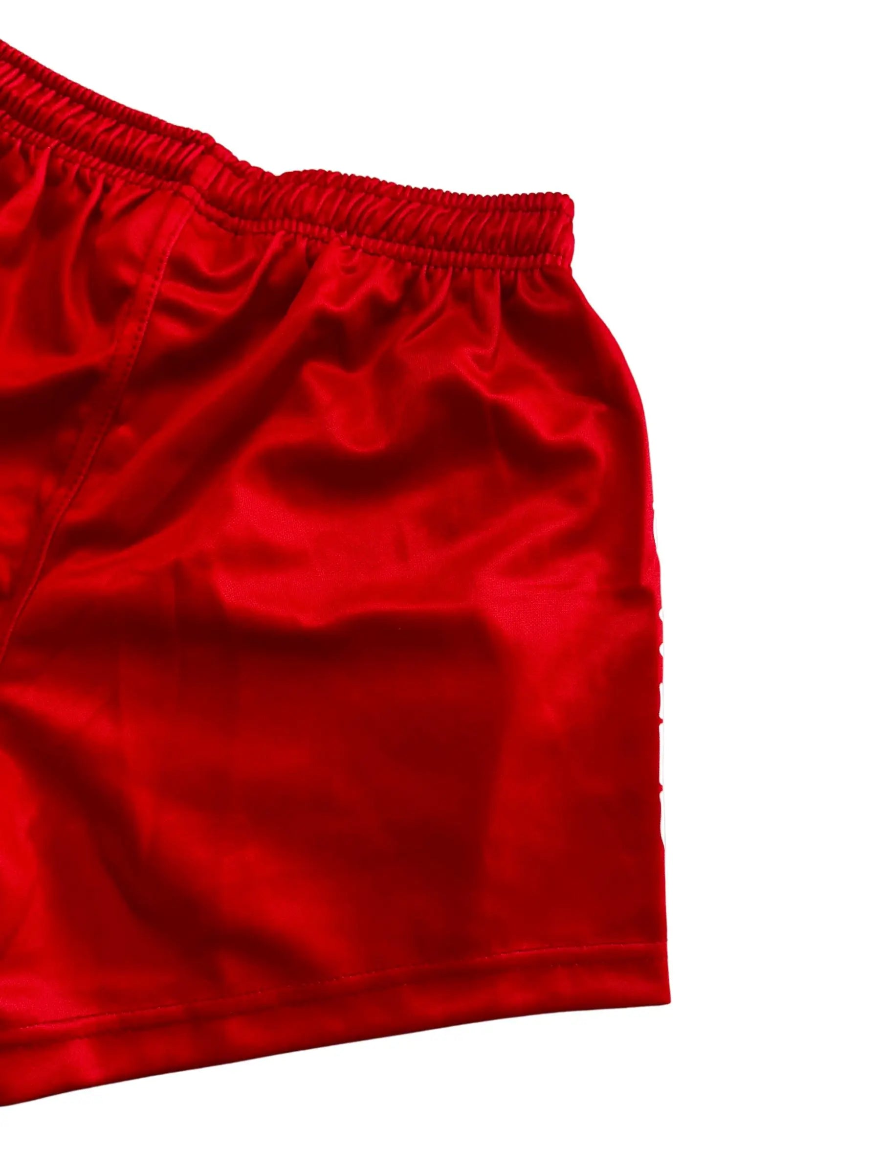 Cobar Kids Footy Shorts - Red Aus Wild Clothing Co