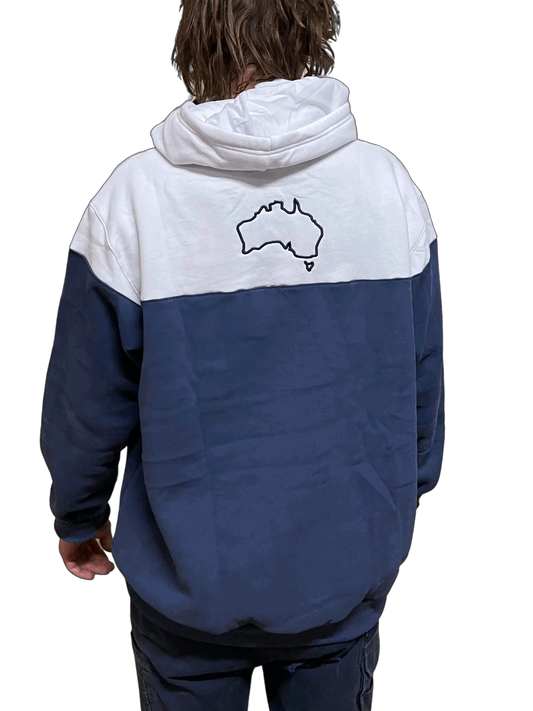 Contrast Hoodie - Navy Aus Wild Clothing Co