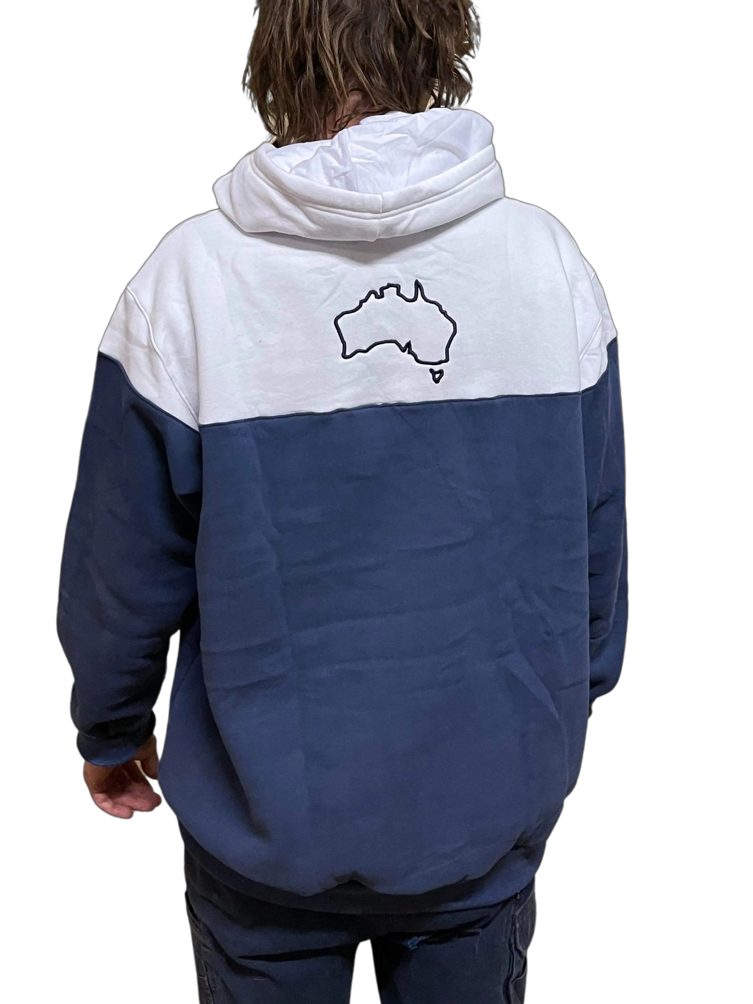 Contrast Hoodie - Navy Aus Wild Clothing Co