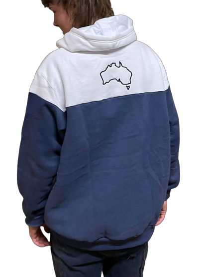 Contrast Hoodie - Navy Aus Wild Clothing Co