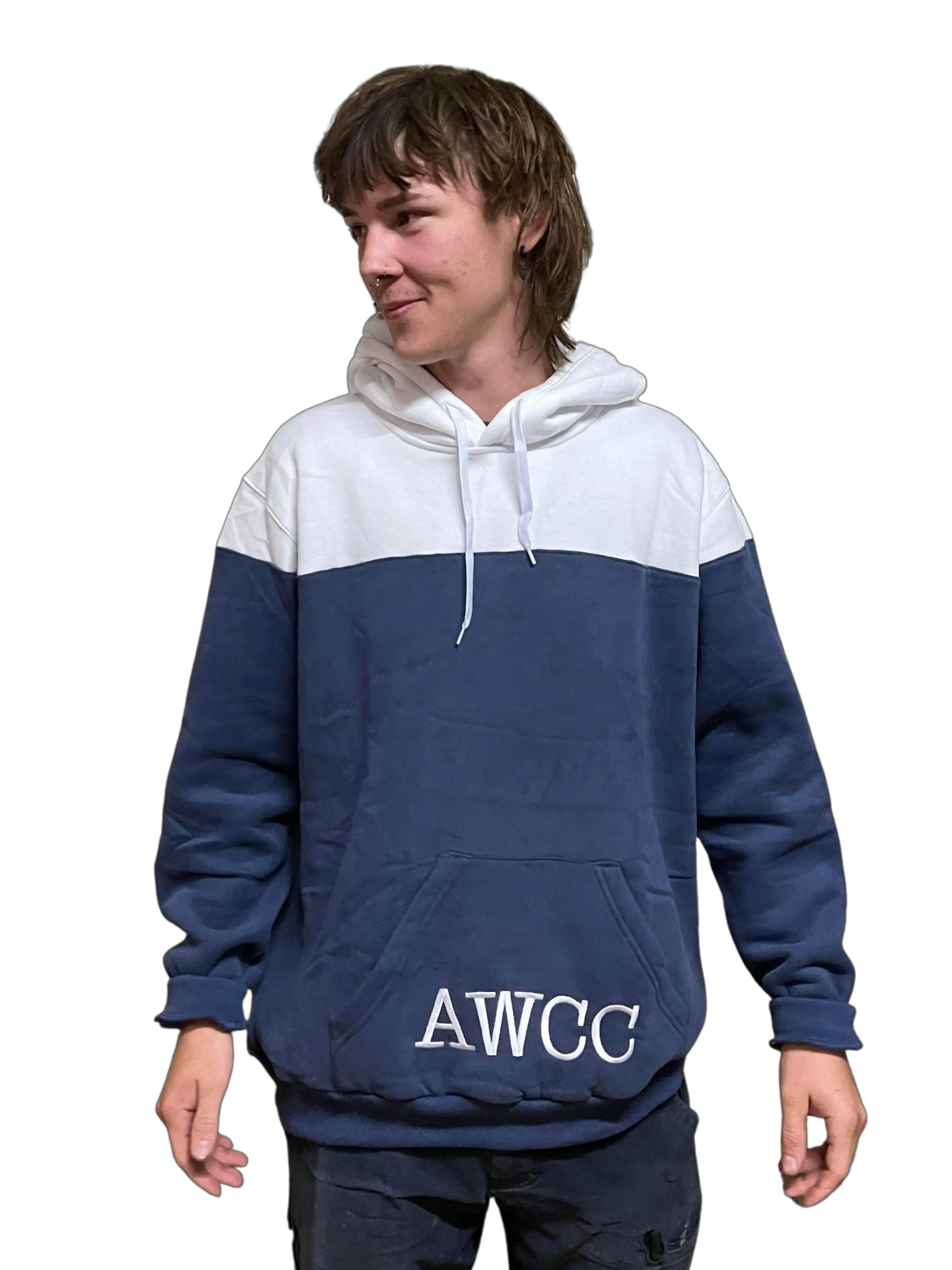 Contrast Hoodie - Navy Aus Wild Clothing Co