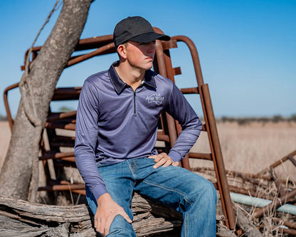 Cordillo Fishing Jersey - Charcoal Aus Wild Clothing Co