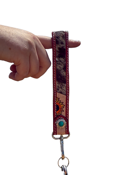 Cowhide Sun Keyring Aus Wild Clothing Co