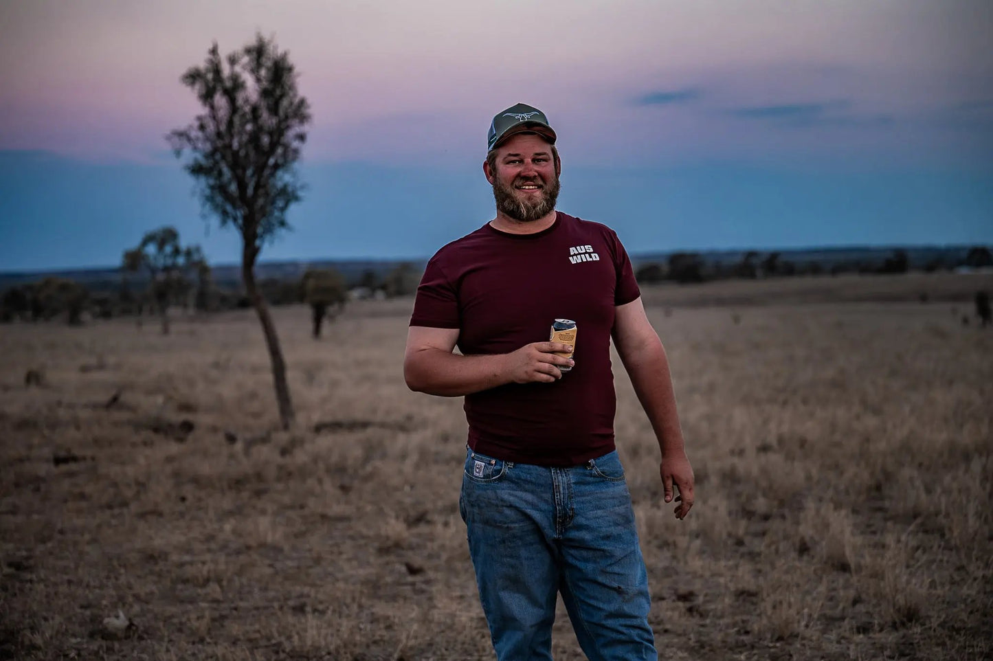 Deni "BNS Living" T-Shirt Burgundy Aus Wild Clothing Co