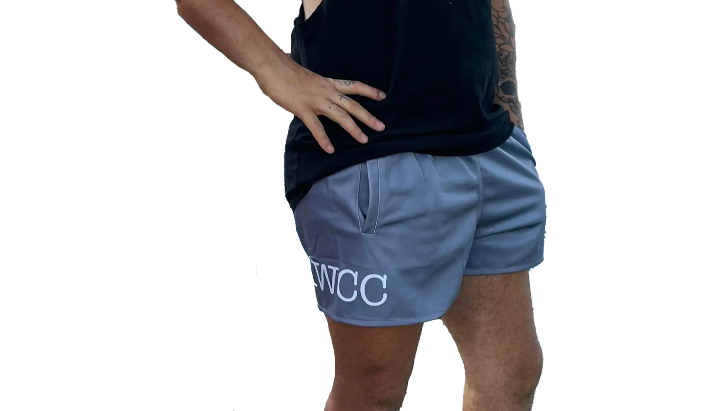 Eyre Footy Shorts - Grey Aus Wild Clothing Co