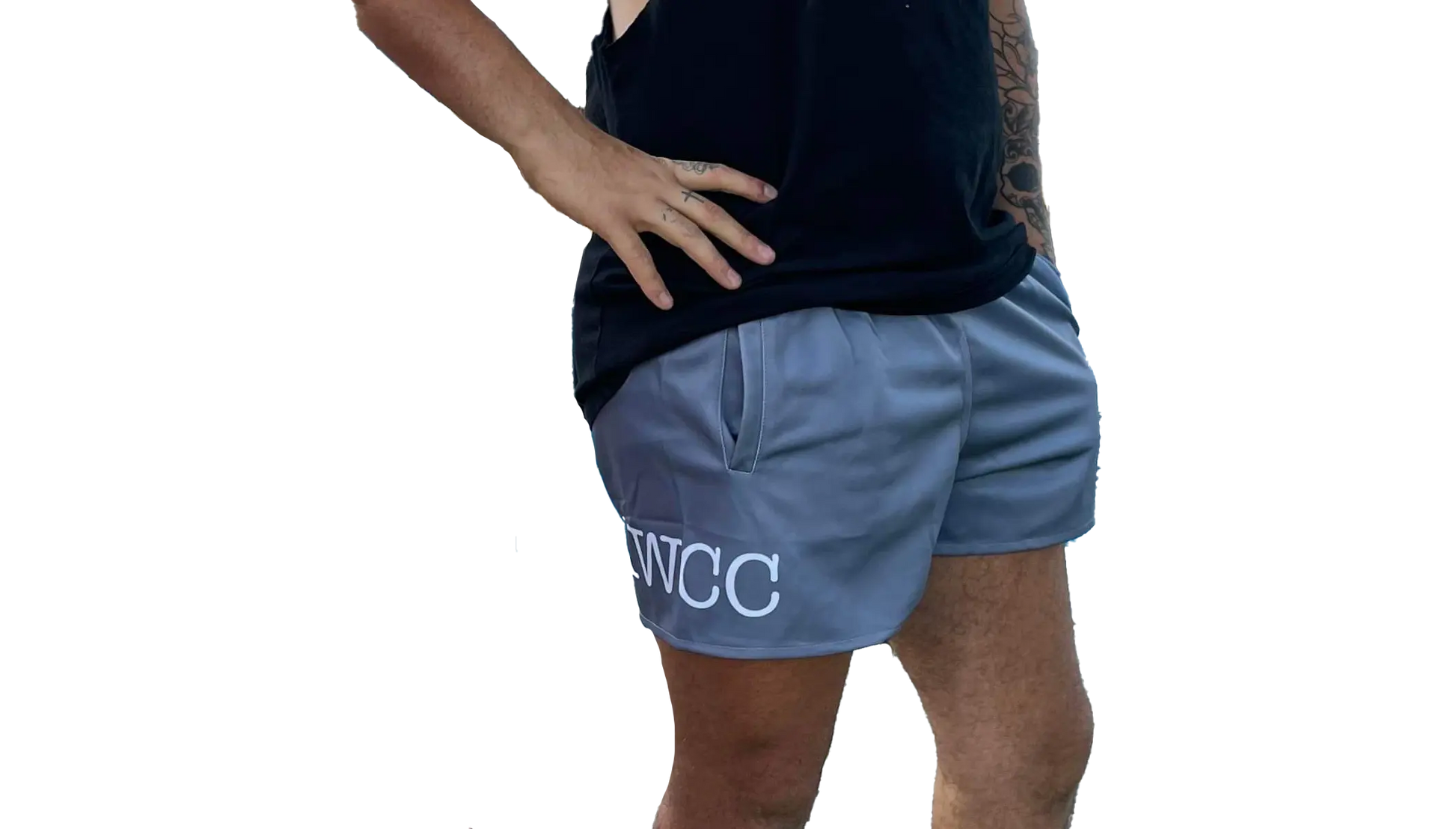 Eyre Footy Shorts - Grey Aus Wild Clothing Co