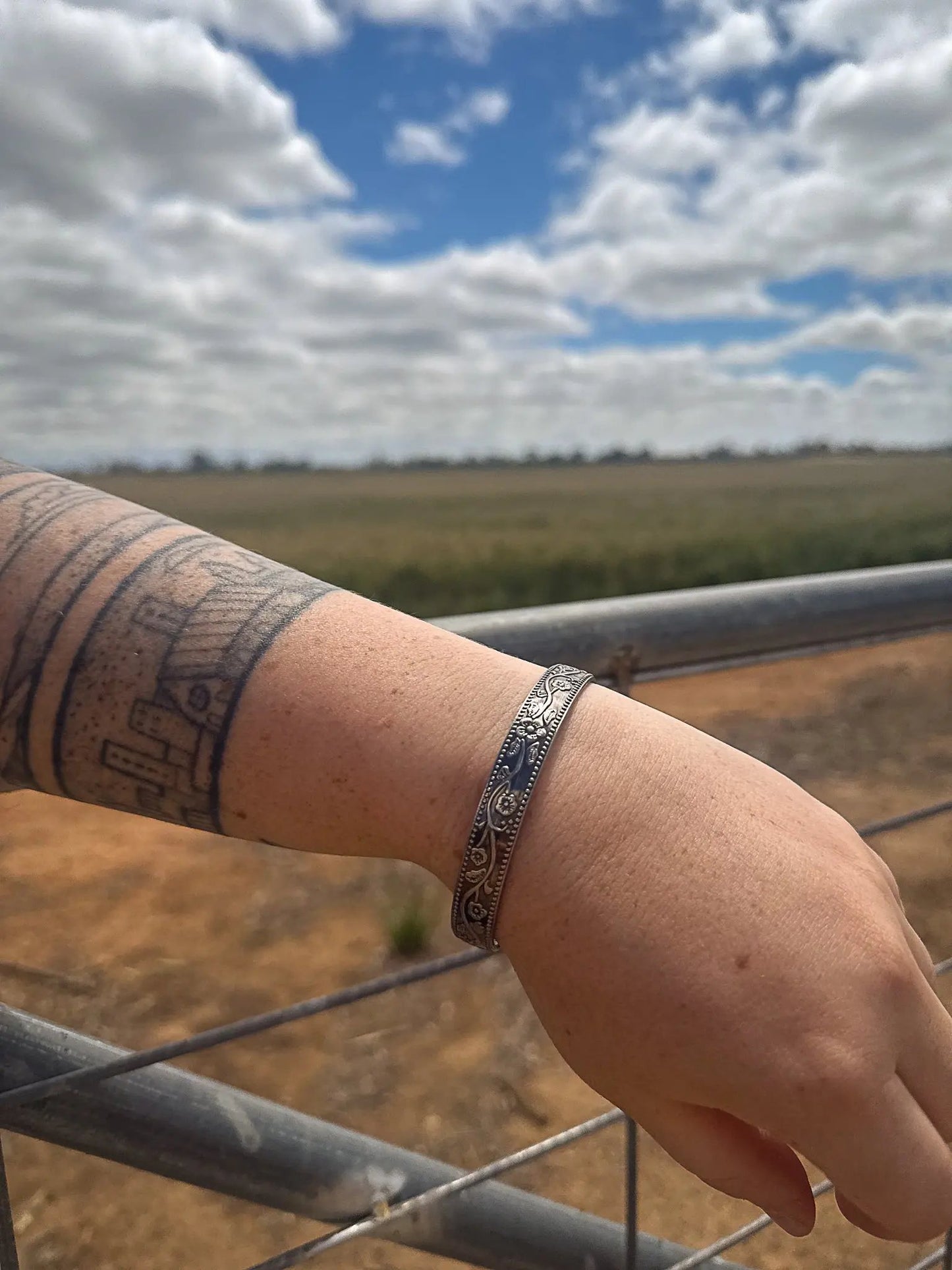 Floral Copper Bracelet Aus Wild Clothing Co