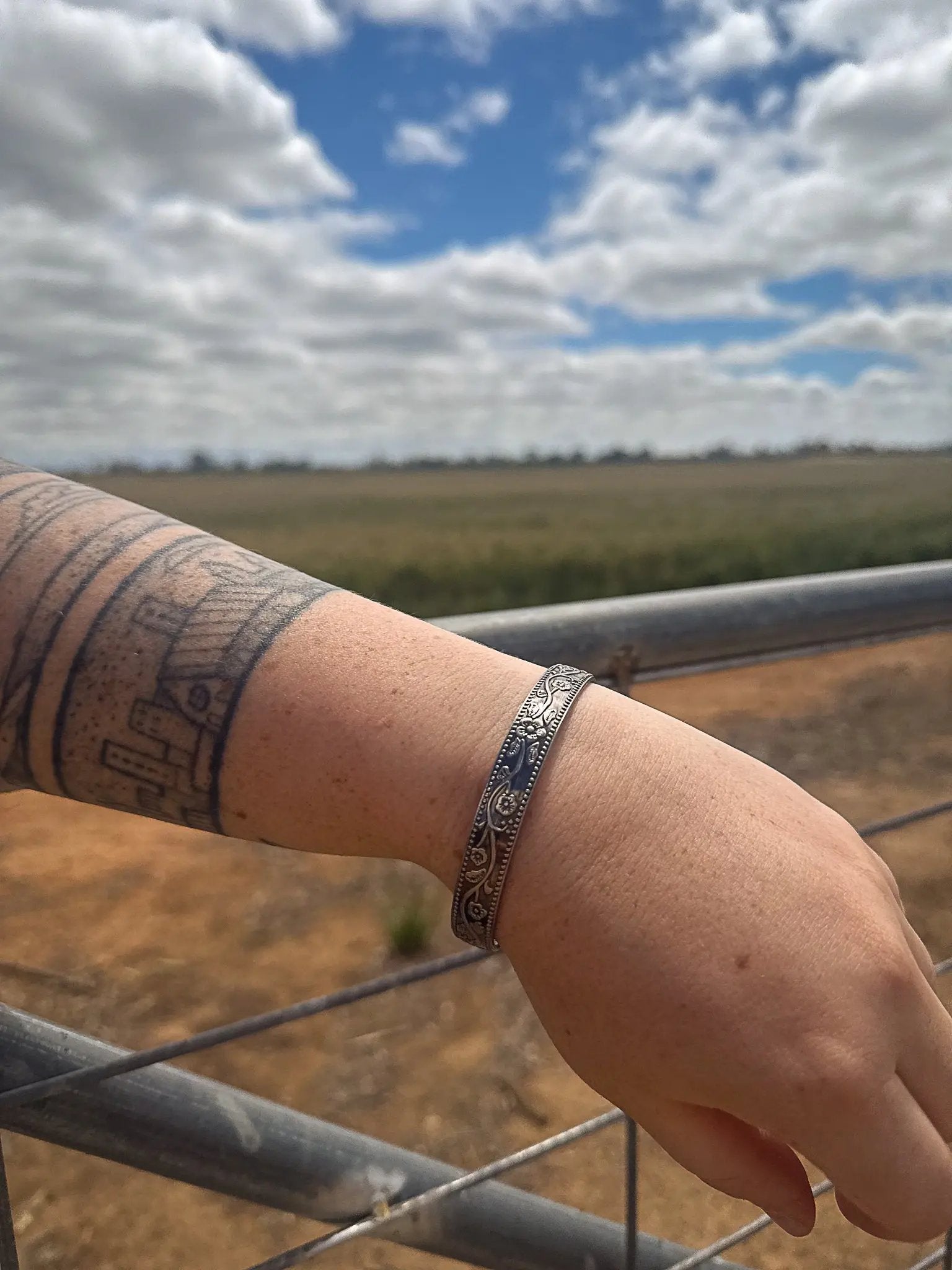 Floral Copper Bracelet Aus Wild Clothing Co