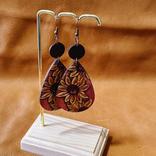 Golden Petal Earrings with matching Clip Aus Wild Clothing Co