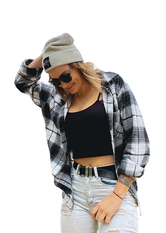 High Country Flanny - Black Aus Wild Clothing Co