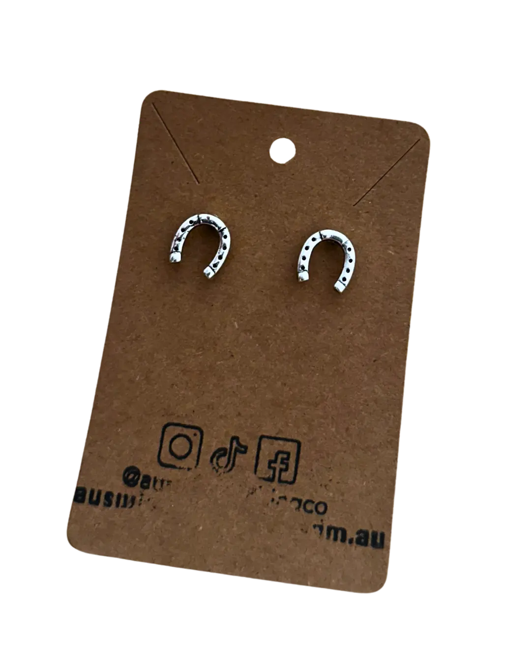 Horseshoe Stud Earrings by Aus Wild Clothing Co