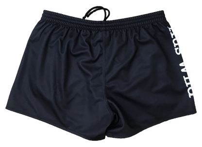 Kids Footy Shorts - Black Aus Wild Clothing Co