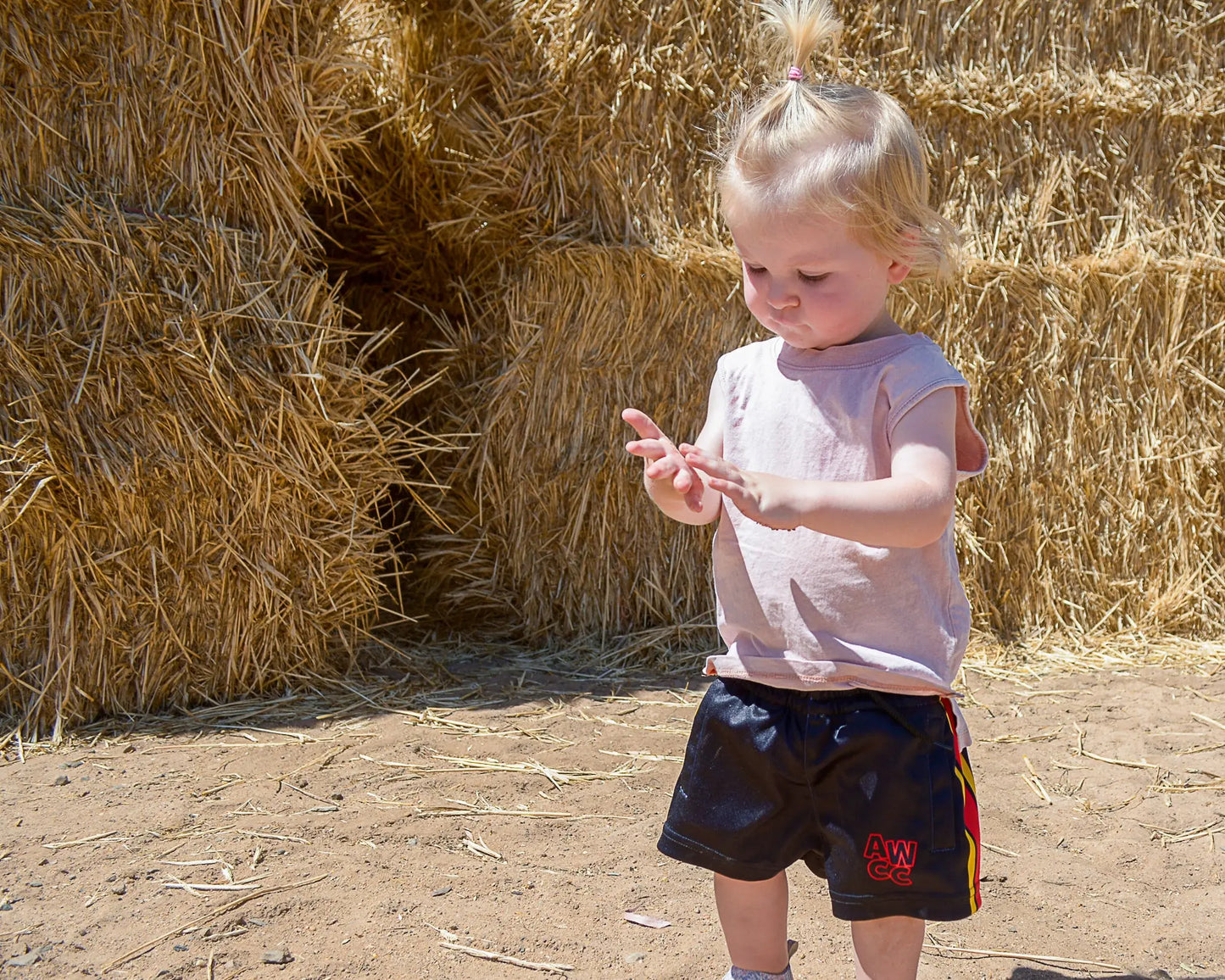 Kids Muttaburra Footy Shorts - Black Aus Wild Clothing Co
