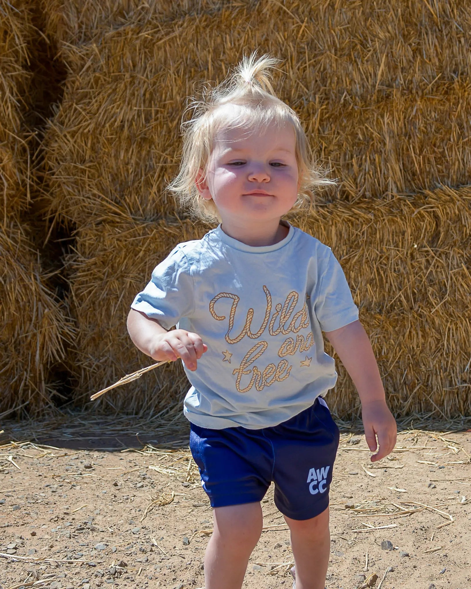 Kids Muttaburra Footy Shorts - Blue Aus Wild Clothing Co
