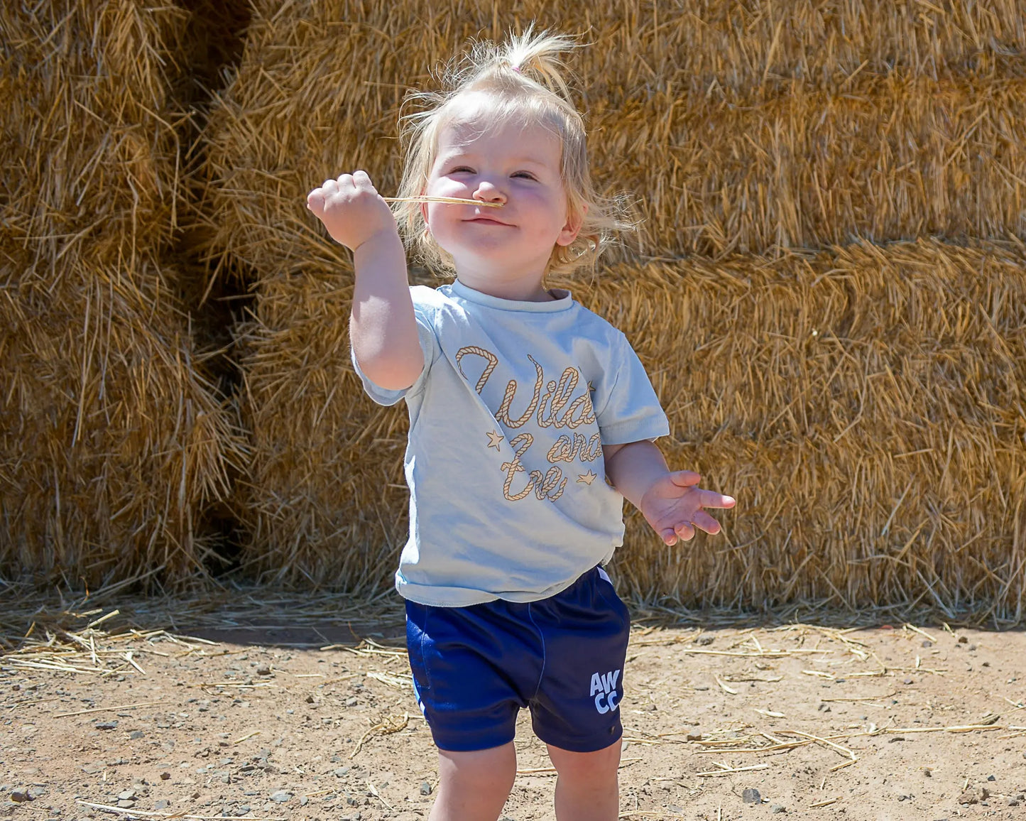 Kids Muttaburra Footy Shorts - Blue Aus Wild Clothing Co