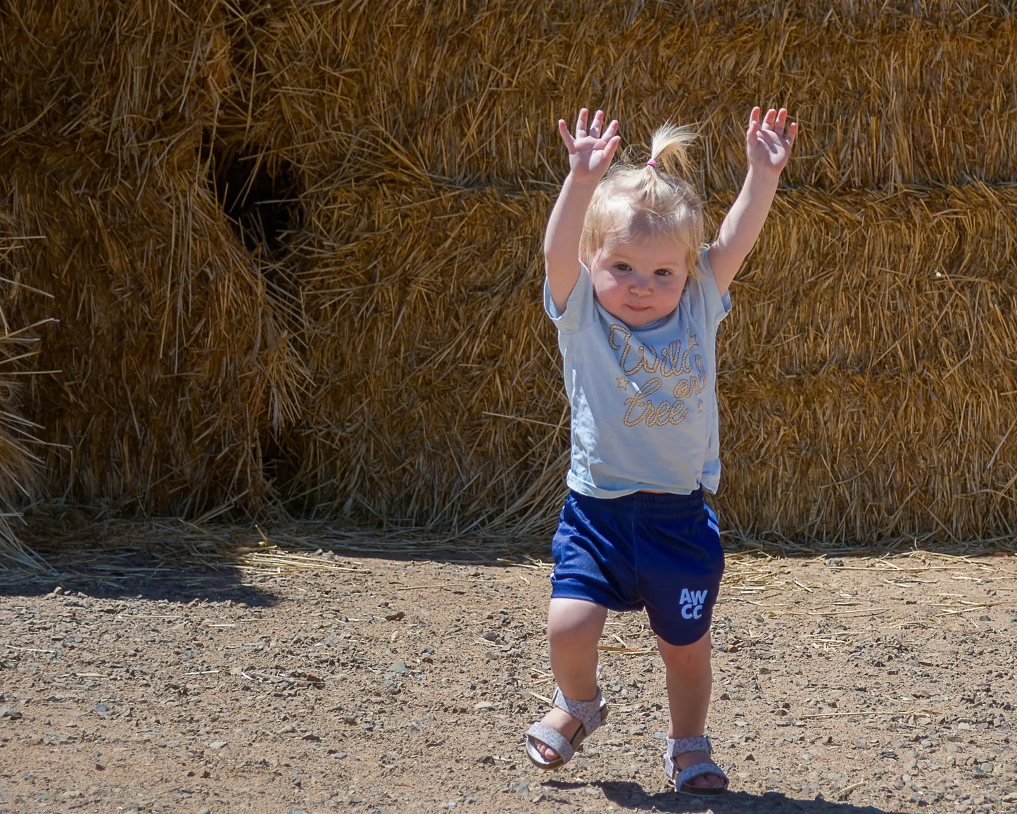 Kids Muttaburra Footy Shorts - Blue Aus Wild Clothing Co