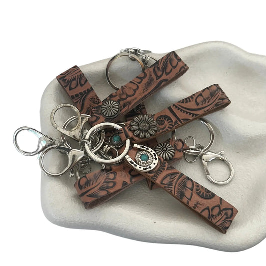 Leather Charm Keyrings Aus Wild Clothing Co