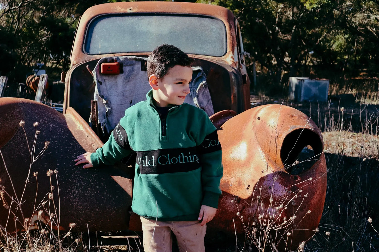 Malanda Kids Half Zip Jumper Aus Wild Clothing Co