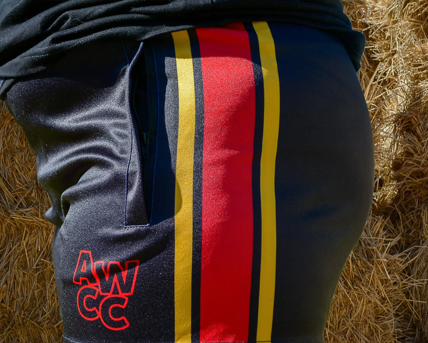 Muttaburra Footy Shorts - Black Aus Wild Clothing Co