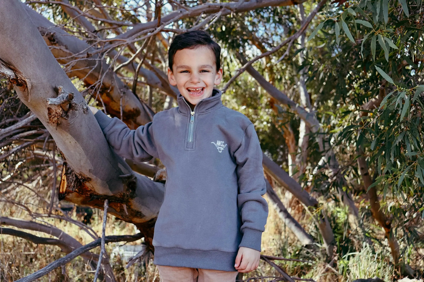 Omeo Kids Half Zip Jumper Aus Wild Clothing Co