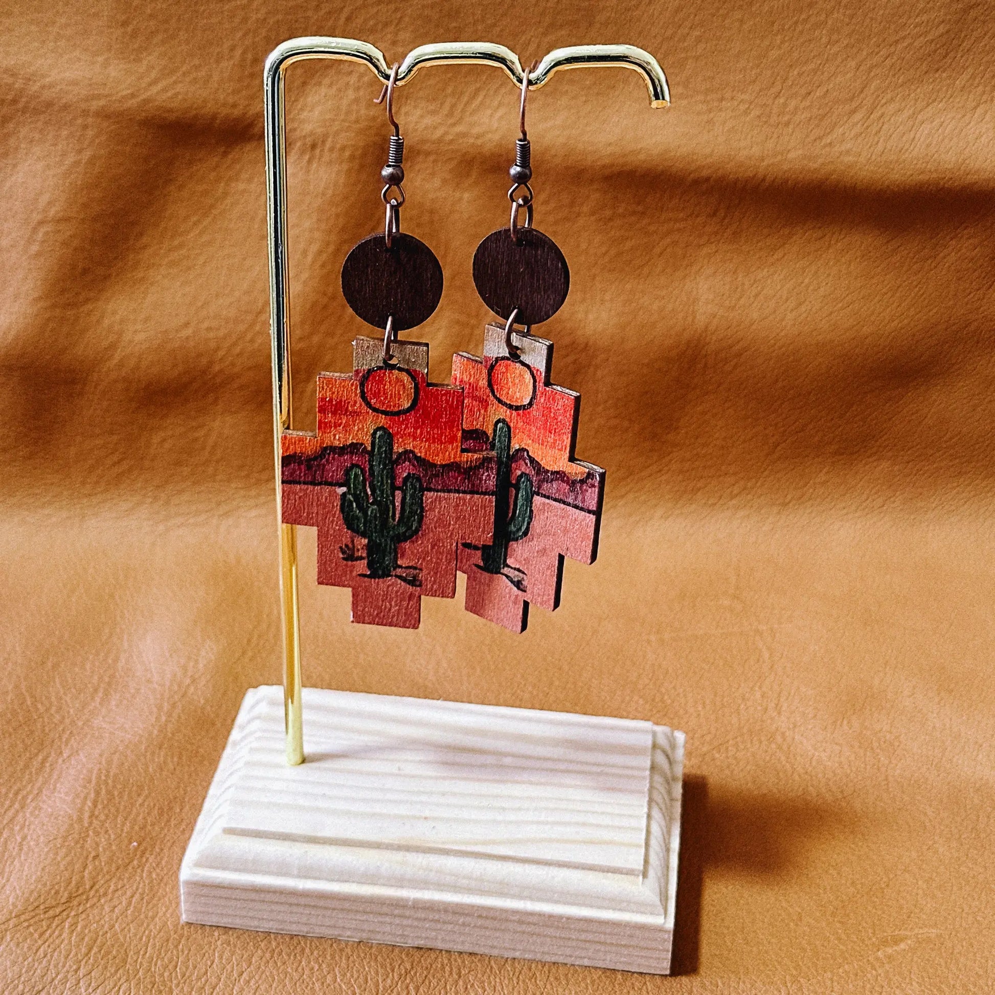 Outback Cactus Earrings with matching Clip Aus Wild Clothing Co