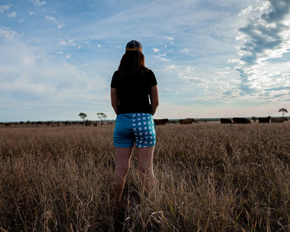 Palmerston Footy Shorts - Turquoise Aus Wild Clothing Co