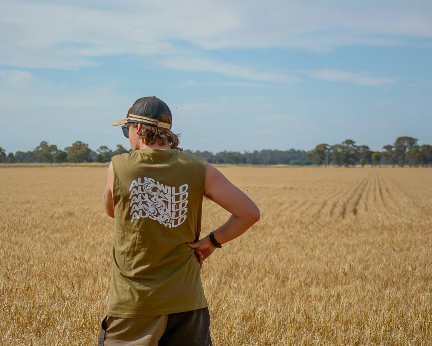Purnululu Tank - Army Green Aus Wild Clothing Co