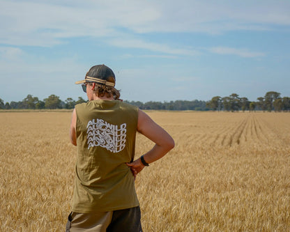 Purnululu Tank - Army Green Aus Wild Clothing Co