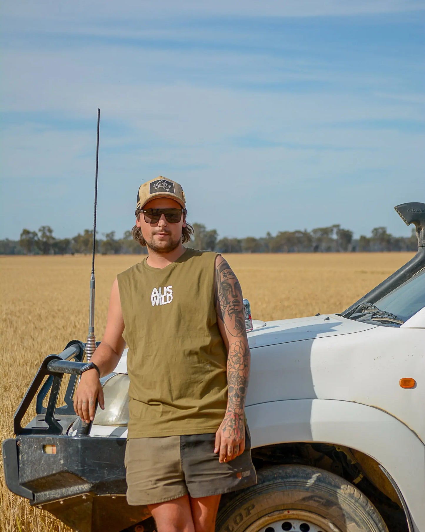 Purnululu Tank - Army Green Aus Wild Clothing Co