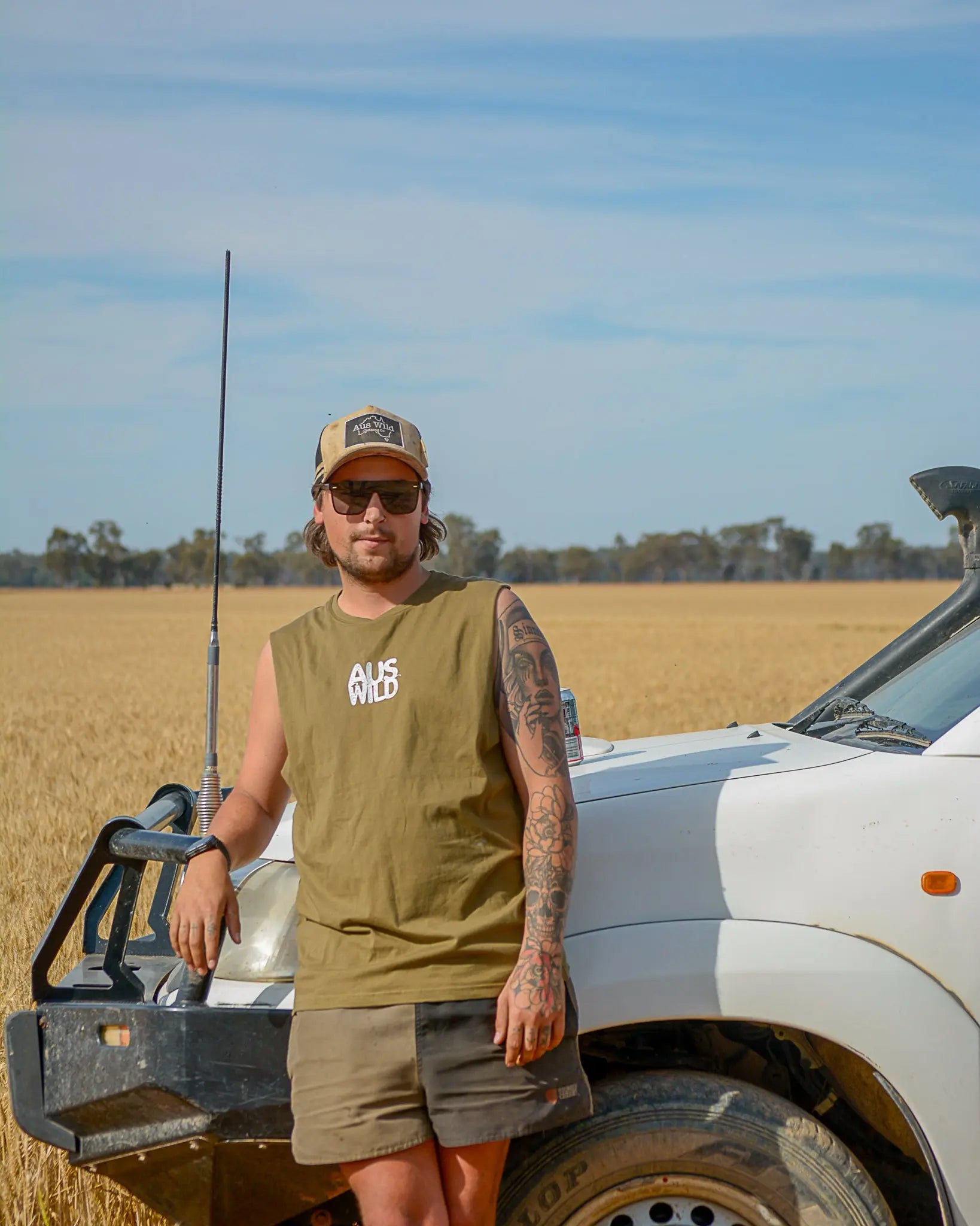 Purnululu Tank - Army Green Aus Wild Clothing Co