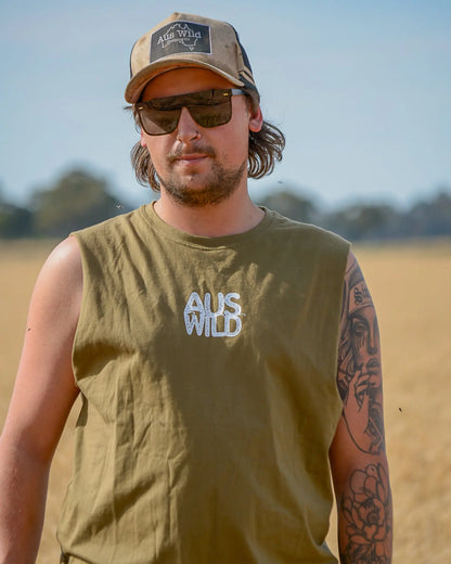 Purnululu Tank - Army Green Aus Wild Clothing Co