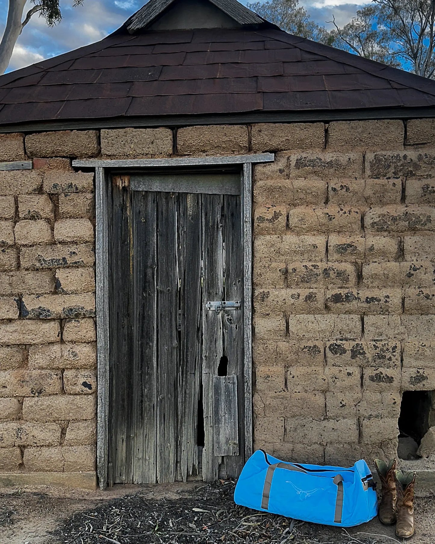 Rosebud Duffle Bag - Blue Aus Wild Clothing Co