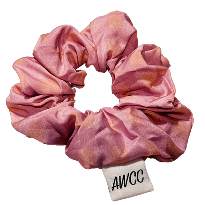 Scrunchie - Pink & Orange Plaid Aus Wild Clothing Co