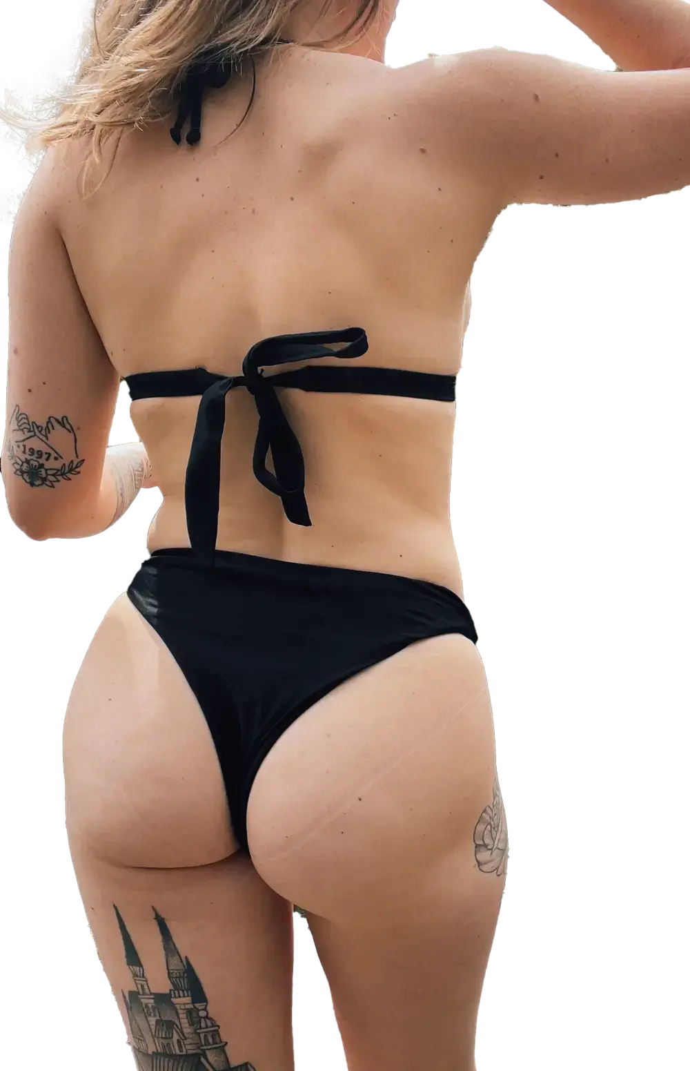 Semaphore Bikini Bottoms - Black Aus Wild Clothing Co