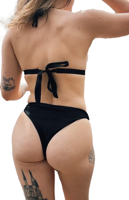 Semaphore Bikini Bottoms - Black Aus Wild Clothing Co