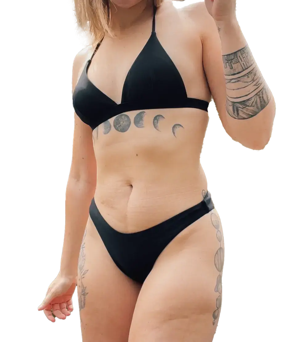 Semaphore Bikini Bottoms - Black Aus Wild Clothing Co