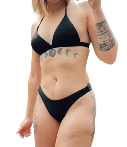 Semaphore Bikini Bottoms - Black Aus Wild Clothing Co