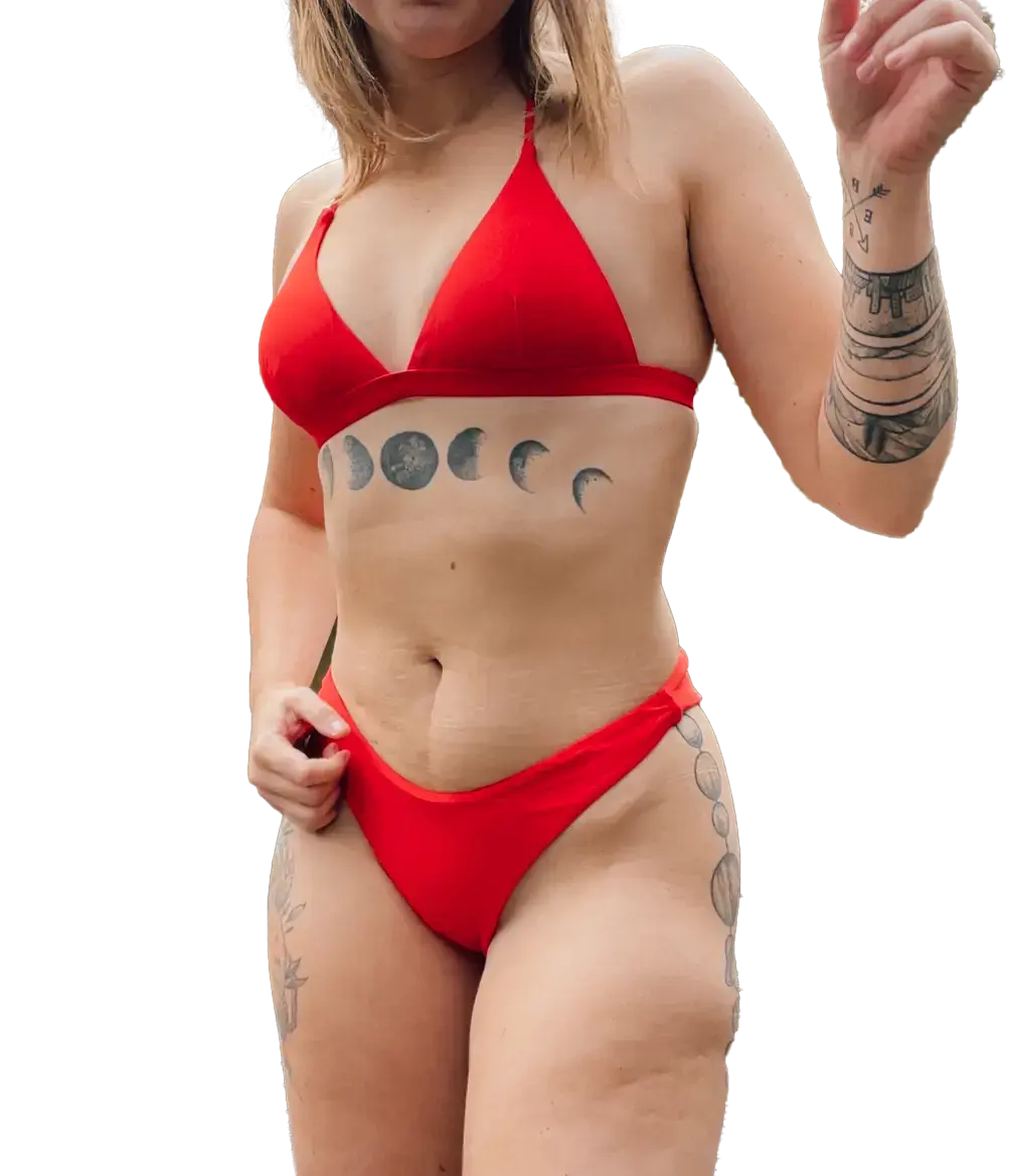 Semaphore Bikini Bottoms - Red Aus Wild Clothing Co