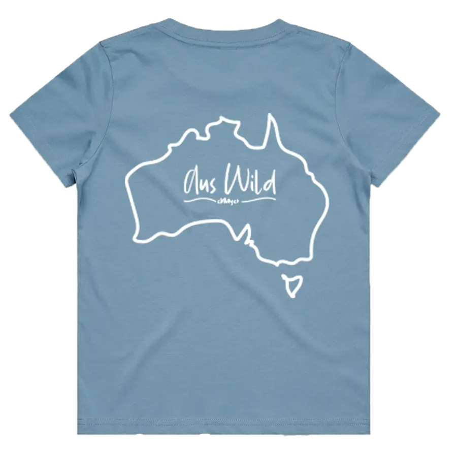 Shepparton Kids T-Shirt - Blue Aus Wild Clothing Co