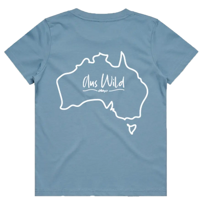 Shepparton Kids T-Shirt - Blue Aus Wild Clothing Co