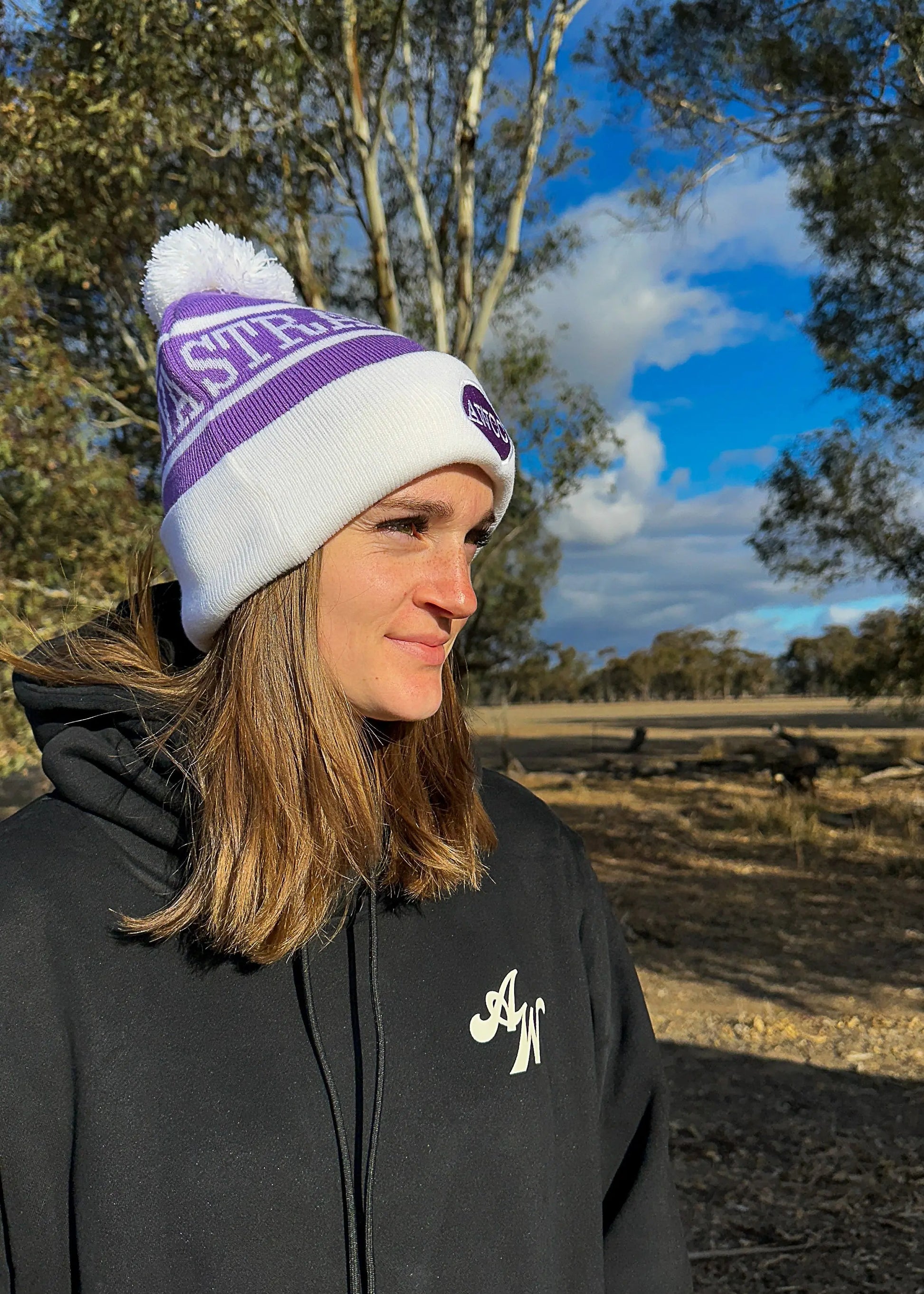Straya Beanie - Purple Aus Wild Clothing Co