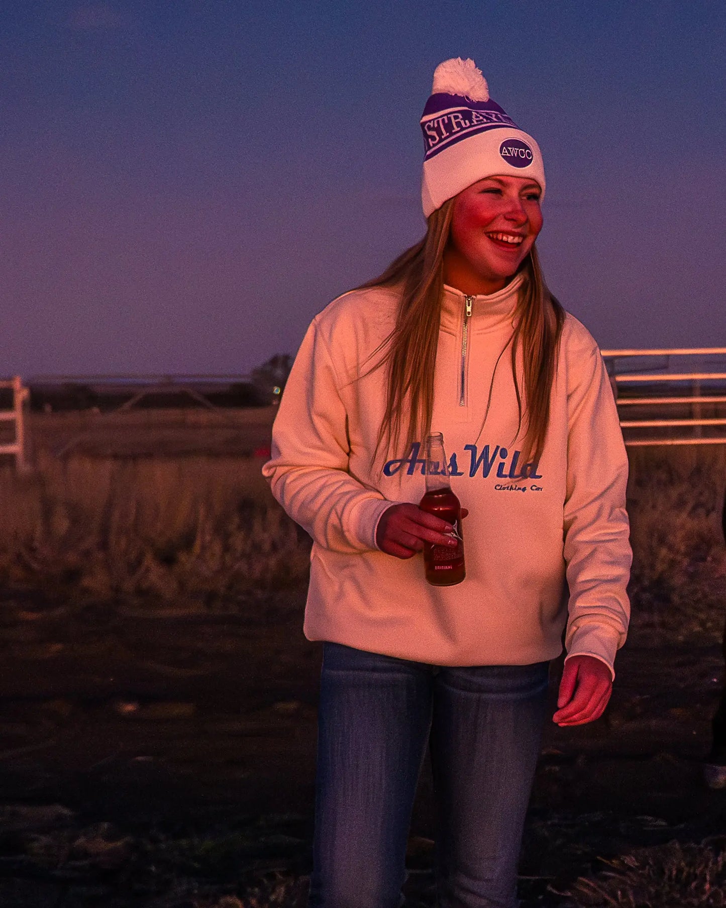 Straya Beanie - Purple Aus Wild Clothing Co