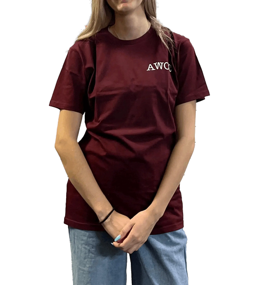 Straya Tee - Burgundy Aus Wild Clothing Co