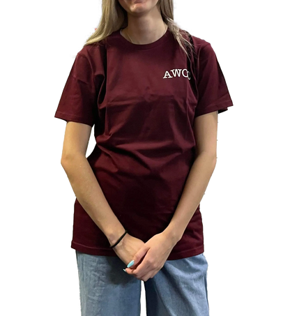 Straya Tee - Burgundy Aus Wild Clothing Co