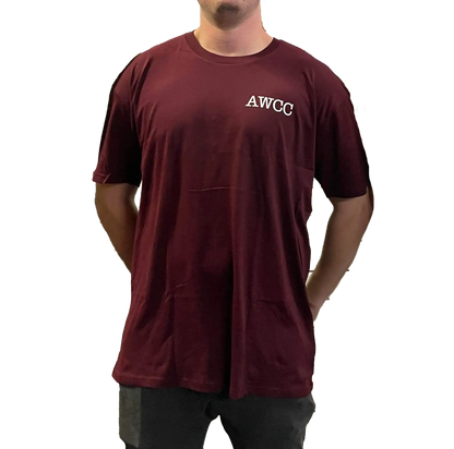 Straya Tee - Burgundy Aus Wild Clothing Co