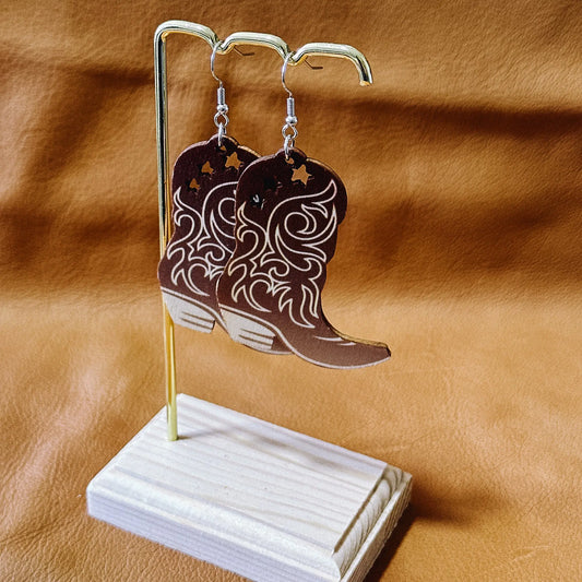 Tan Boot Earrings Aus Wild Clothing Co