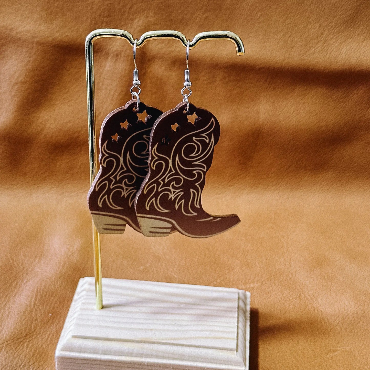 Tan Boot Earrings Aus Wild Clothing Co