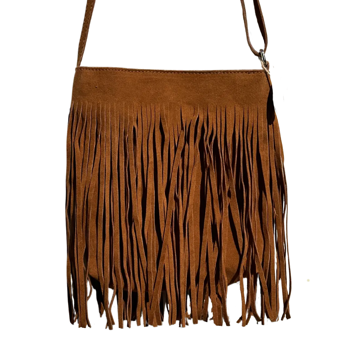 Tan Crossbody Tassle Bag Aus Wild Clothing Co