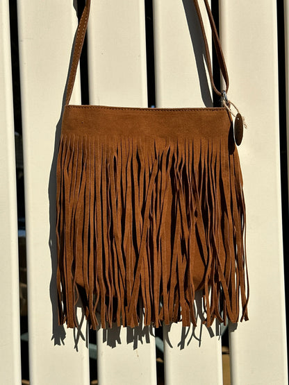 Tan Crossbody Tassle Bag Aus Wild Clothing Co