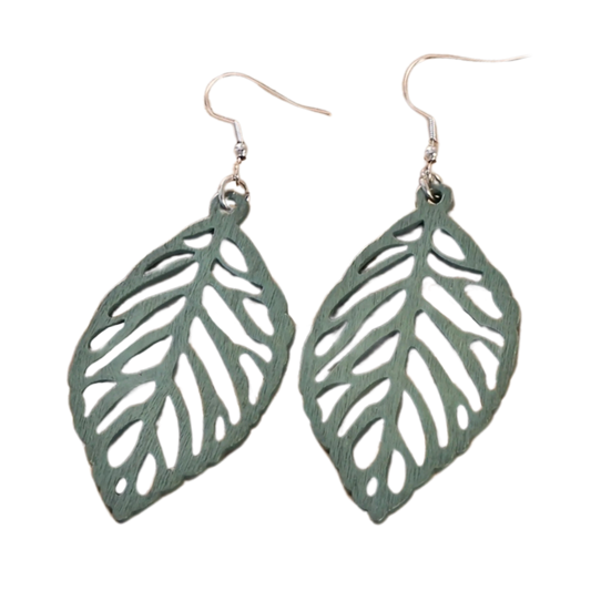 Tan Leaf Dangle Earrings Aus Wild Clothing Co